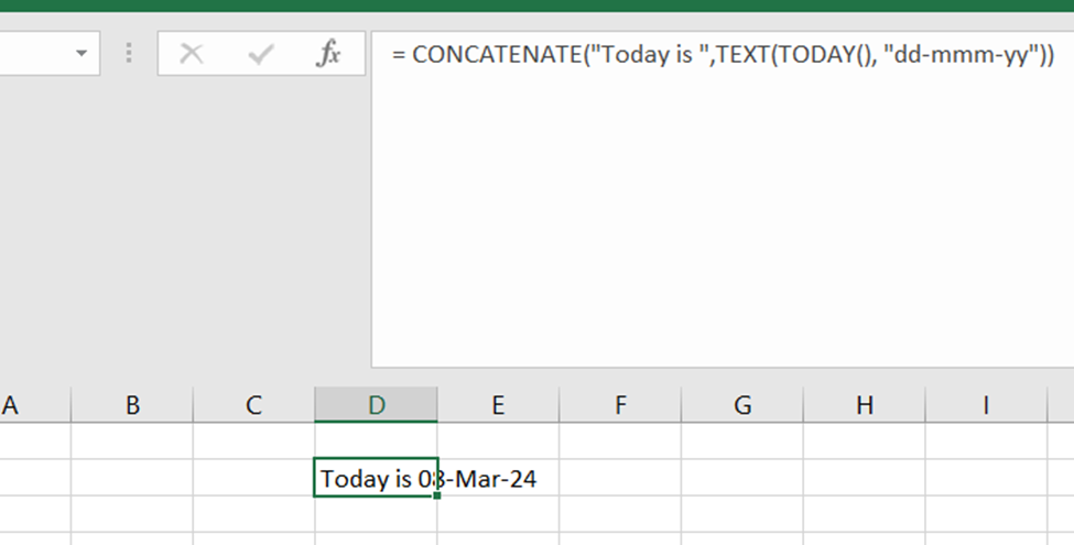 Concatenate in Microsoft Excel